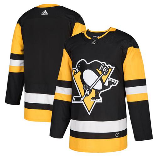 Adidas Penguins Blank Black Home Authentic Stitched NHL Jersey